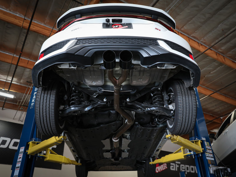 aFe Takeda 2.5in 304SS Cat-Back Exhaust System 17-20 Honda Civic SI Coupe L4-1.5L (t) - Black Tip Catback aFe