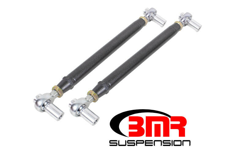 BMR 79-98 Fox Mustang Chrome Moly Lower Control Arms w/ Double Adj. Rod Ends - Black Hammertone Control Arms BMR Suspension