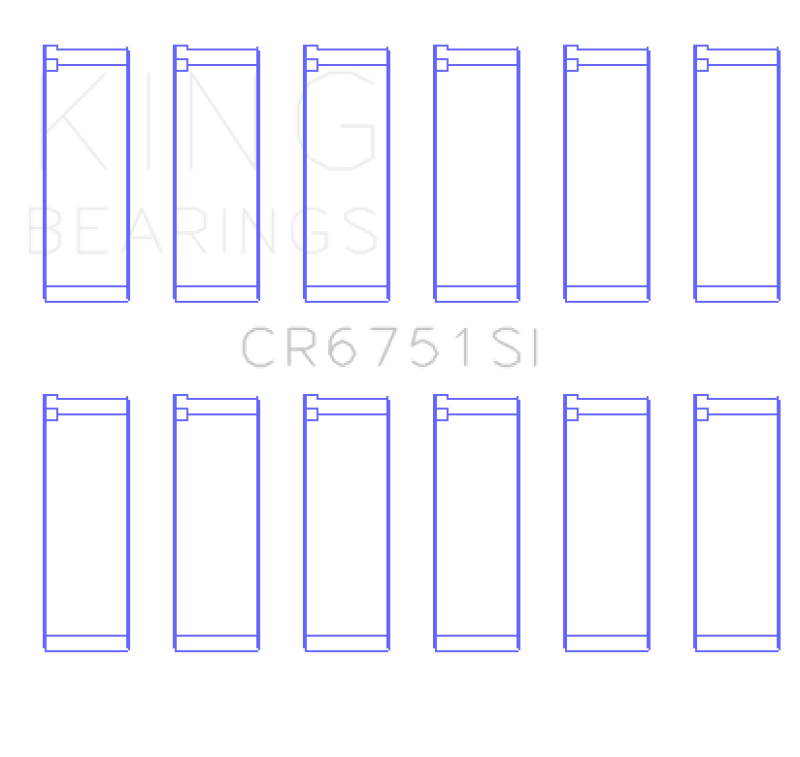 King Engine Bearings Ford 155 (Size +0.75mm) Connecting Rod Bearing Set Connecting Rods King Engine Bearings