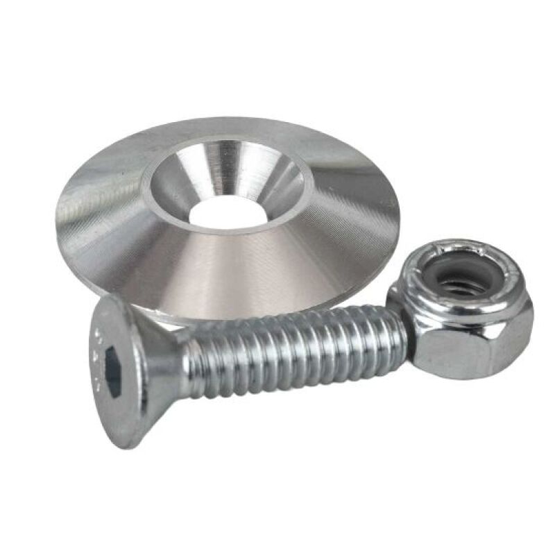 Moroso 1.25in Taper Washer - Raw (10 Pack w/Hardware) Hardware - Singles Moroso