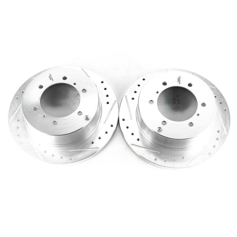 Power Stop 92-00 Mitsubishi Montero Rear Evolution Drilled & Slotted Rotors - Pair Brake Rotors - Slot & Drilled PowerStop