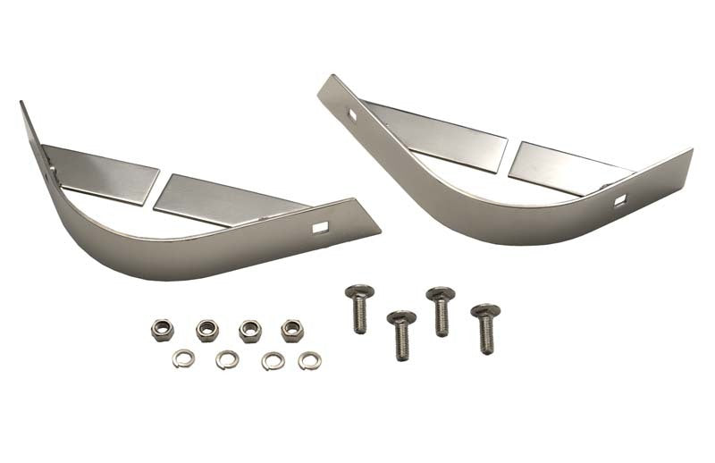 Kentrol 87-95 Jeep Wrangler YJ Rear Body Guard Pair - Polished Silver Body Armor & Rock Rails Kentrol