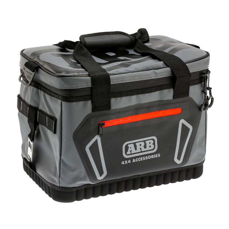 ARB Cooler Bag Charcoal w/ Red Highlights 15in L x 11in W x 9in H Holds 22 Cans Tow Straps ARB