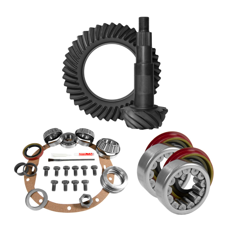 Yukon 8.5in GM 3.73 Rear Ring & Pinion Install Kit Axle Bearings 1.625in Case Journal Differential Install Kits Yukon Gear & Axle
