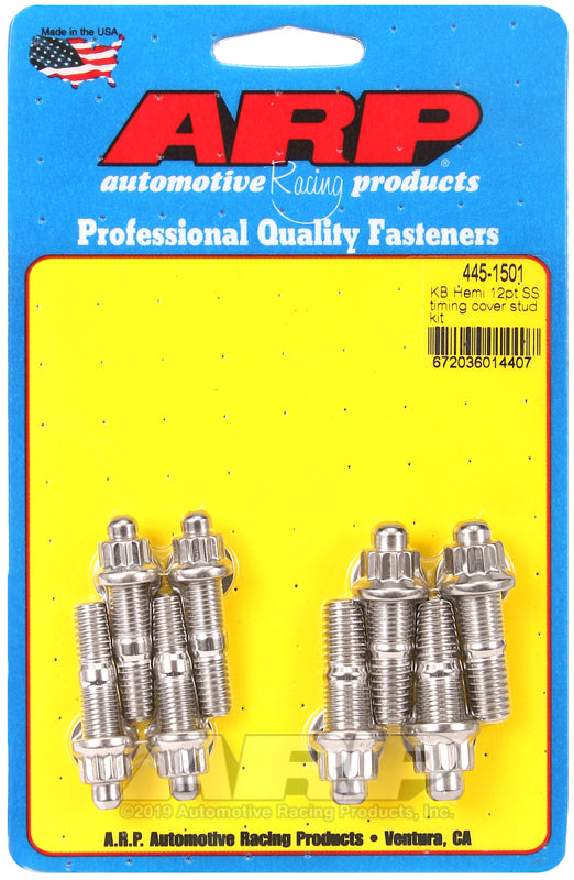 ARP KB Hemi SS 12pt Timing Cover Stud Kit Hardware - Singles ARP