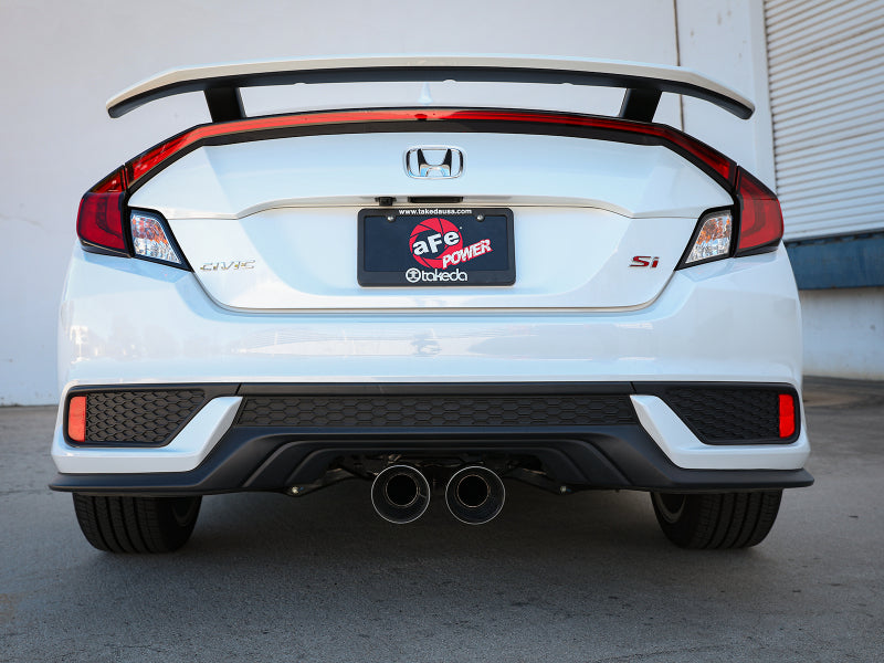 aFe Takeda 2.5in 304SS Cat-Back Exhaust System 17-20 Honda Civic SI Coupe L4-1.5L (t) - Polished Tip Catback aFe