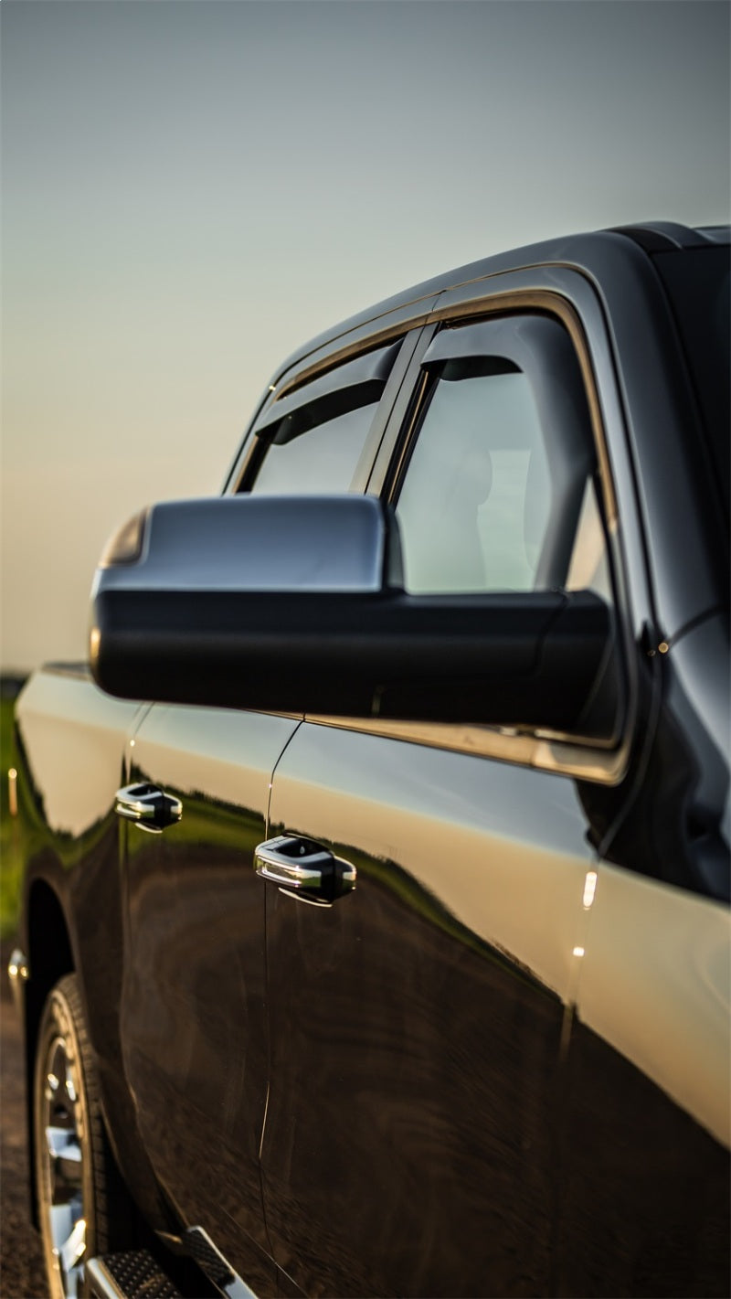 EGR 2019 Dodge Ram 1500 Quad Cab SlimLine In-Channel WindowVisors Set of 4 - Dark Smoke Wind Deflectors EGR
