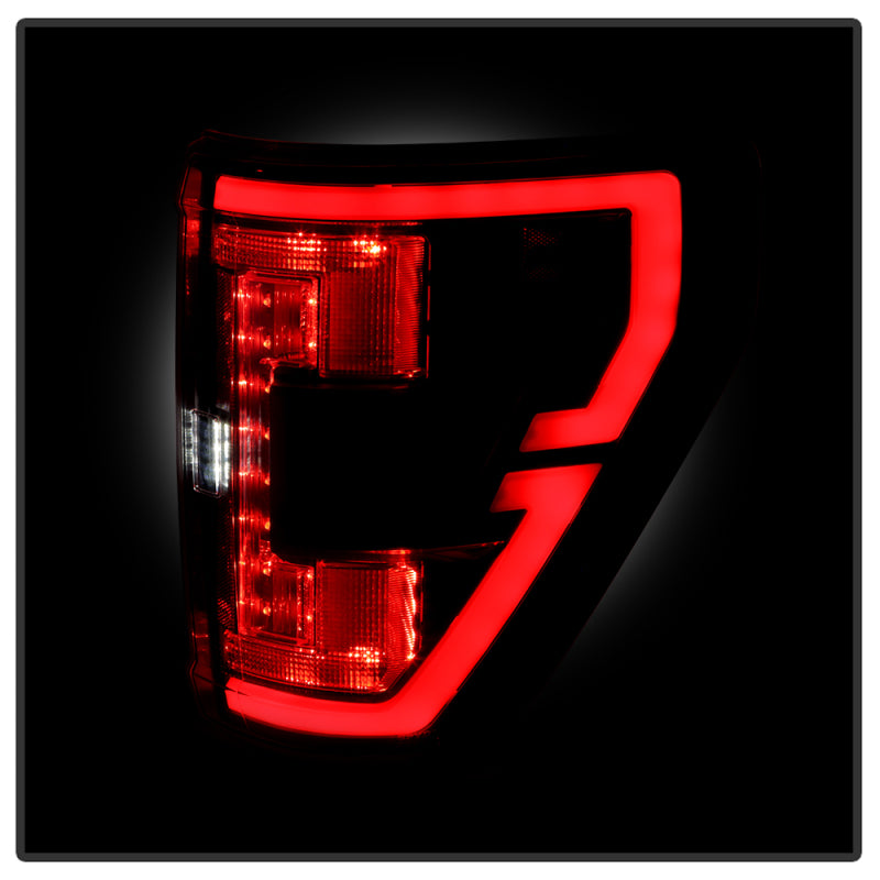 Spyder 21-23 Ford F150 (Halogen w/ Blind Spot) Full LED Tail Lights - Black (ALT-YD-FF15021HALBS-BK) Tail Lights SPYDER