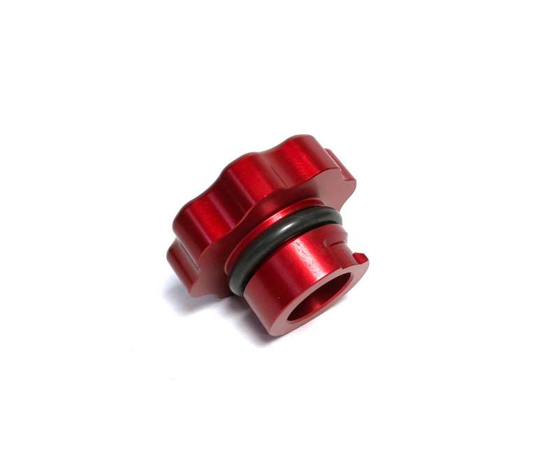 Fleece Performance 01-16 GM 2500/3500 Duramax Billet Oil Cap Cover - Red Oil Caps Fleece Performance