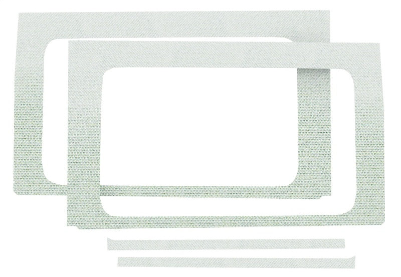 DEI 18-23 Jeep Wrangler JL 4-Door Boom Mat Rear Side Window Trim - 4 Piece - White Hard Top Accessories DEI