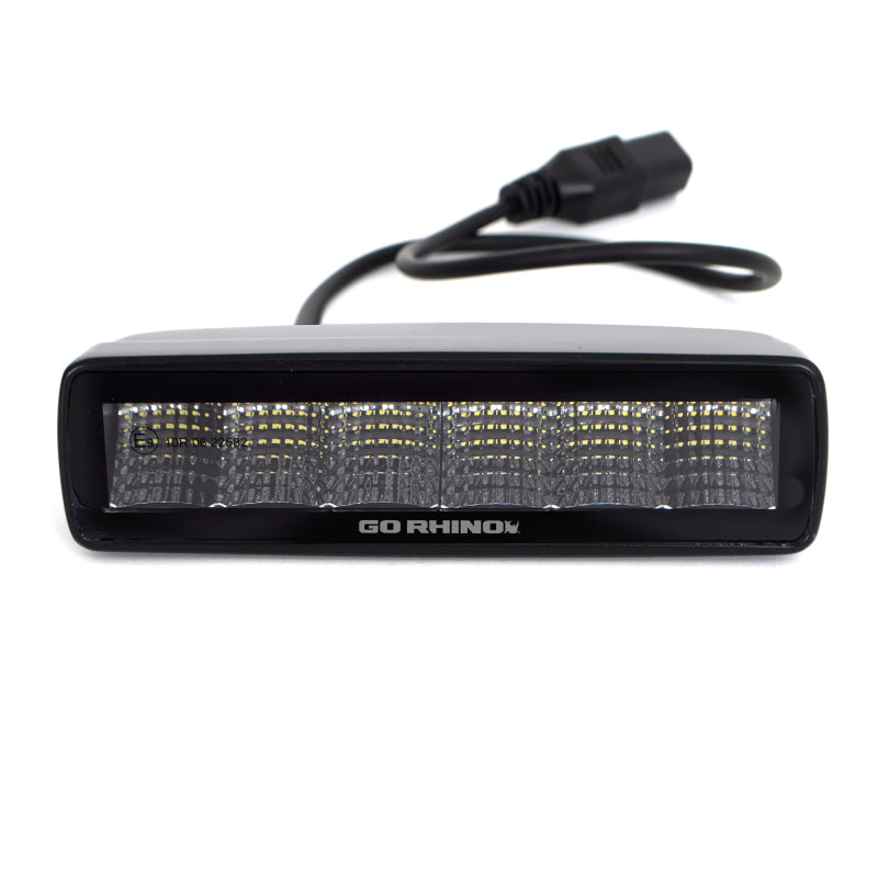 Go Rhino Xplor Blackout Series Sixline LED Flood Light Kit (Surface/Threaded Stud Mnt) - Blk (Pair) Light Bars & Cubes Go Rhino