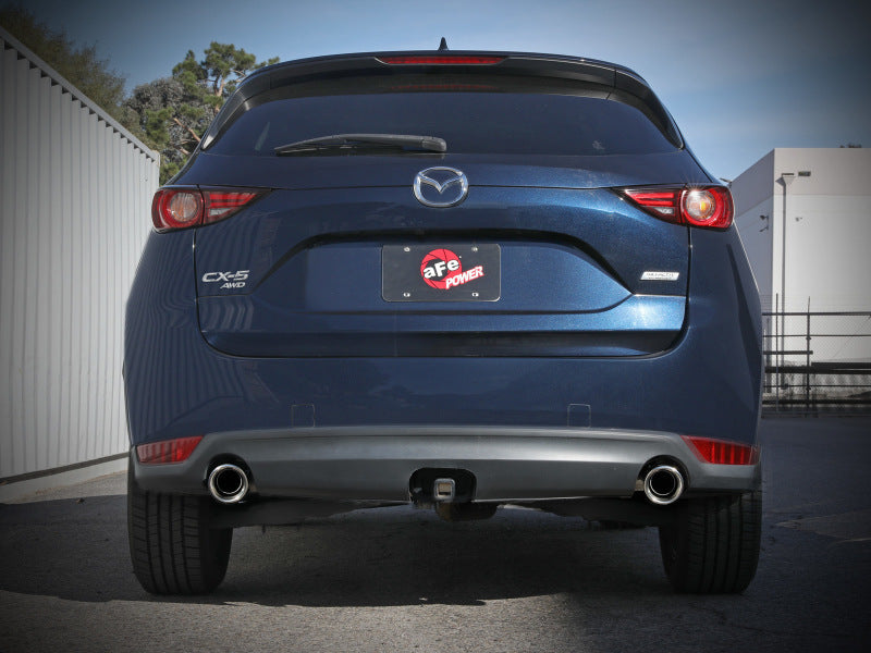 aFe Takeda 17-21 Mazda CX-5 2.5L (t) 2.5in. SS Axle-Back Exhaust System w/Polished Tips Axle Back aFe