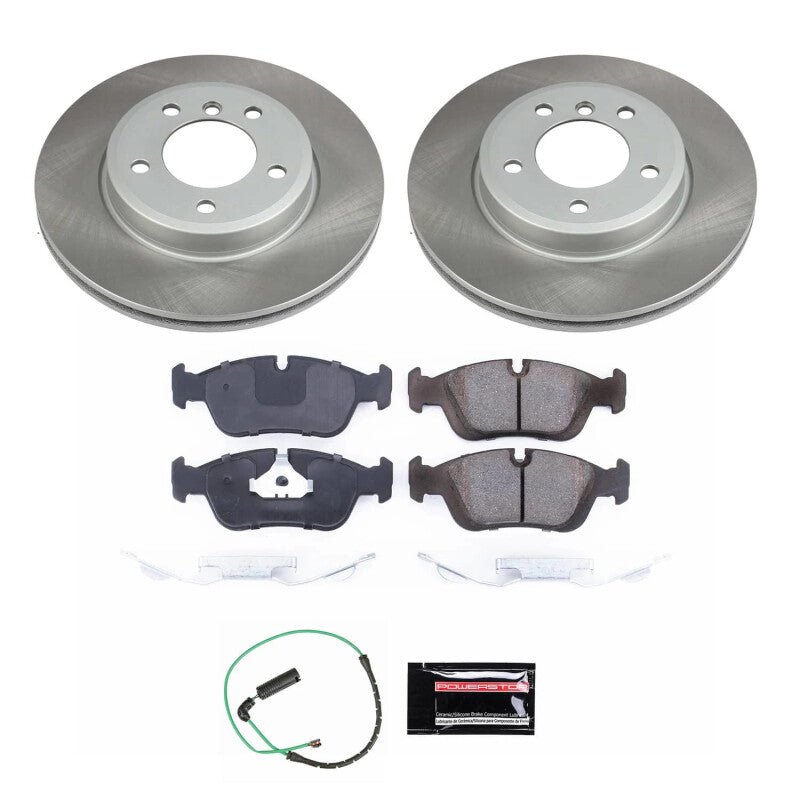 Power Stop 01-05 BMW 325xi Front Semi-Coated Rotor Kit Brake Kits - Performance Blank PowerStop