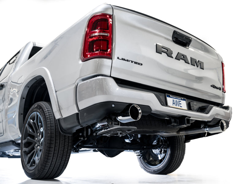 AWE Tuning 25+ RAM 1500 3.0TT 0FG Cat-Back Touring Exhaust - Chrome Silver Tips Catback AWE Tuning
