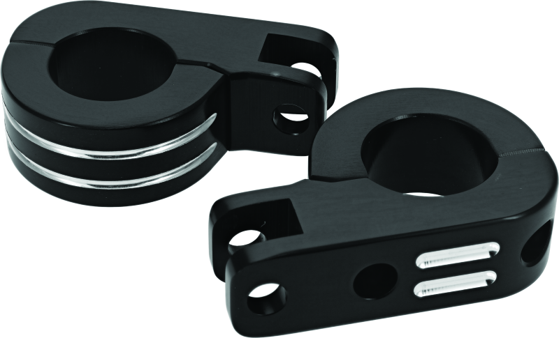 Bikers Choice Black Billet Highway Peg Mounts for 1.25 Inch Engine Guard Universal Custom Pr Footpegs Bikers Choice