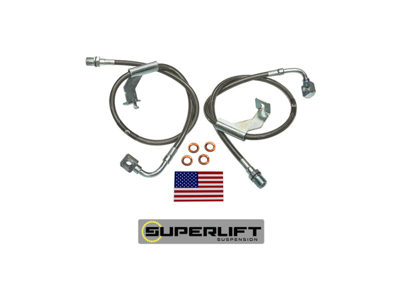 Superlift 1987 GM Pickup/87-91 Blazer/Suburban w/ 4-6in Lift Kit (Pair) Bullet Proof Brake Hoses Brake Line Kits Superlift