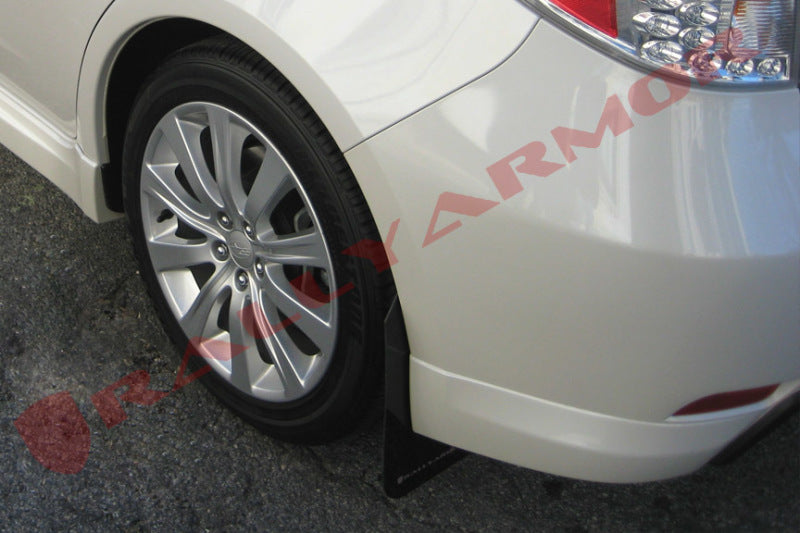 Rally Armor 08-10 Subaru WRX / 08-11 Impreza 2.5i (Hatch/Sedan) Black UR Mud Flap w/Grey Logo Mud Flaps Rally Armor