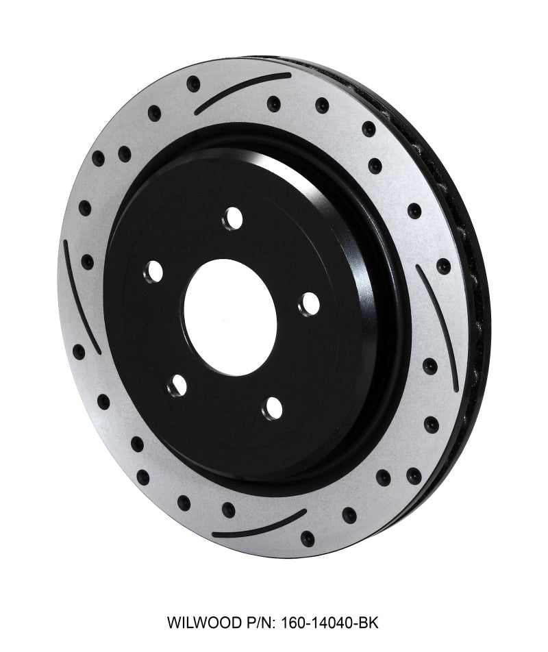 Wilwood Rotor-Rear-SRP-C5/C6 Vette-RH-BLK 12.00 x 1.03 - 5 x 4.75in Brake Rotors - 2 Piece Wilwood