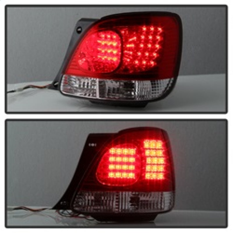 Spyder Lexus GS 300/400 98-05 LED Tail Lights Red Clear ALT-YD-LGS98-LED-RC Tail Lights SPYDER