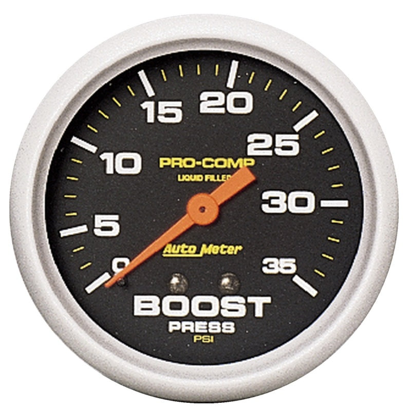 Autometer Pro-Comp 2 5/8in 0-35 PSI Liquid Filled Mech Boost Pressure Gauge Gauges AutoMeter