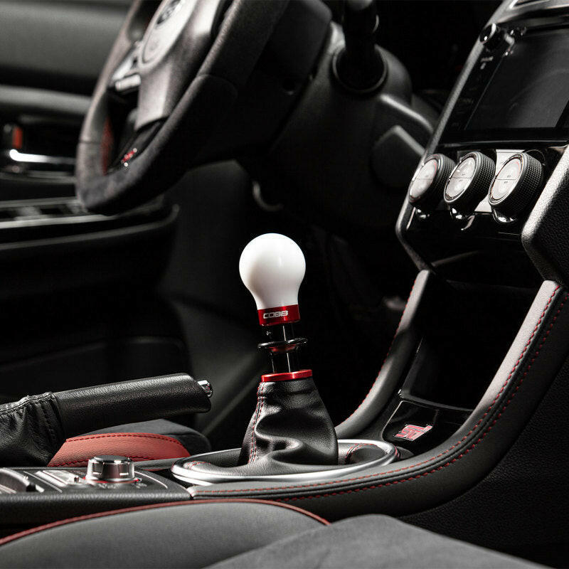Cobb Subaru 6-Speed Weighted COBB Shift Knob - White (Incl. Both Red + Blk Collars) Shift Knobs COBB