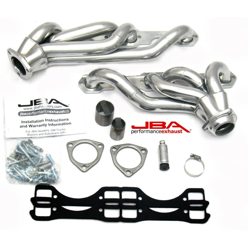 JBA 65-86 GM Truck 265-400 Carbureted w/A.I.R. 1-5/8in Primary Silver Ctd Cat4Ward Header Headers & Manifolds JBA