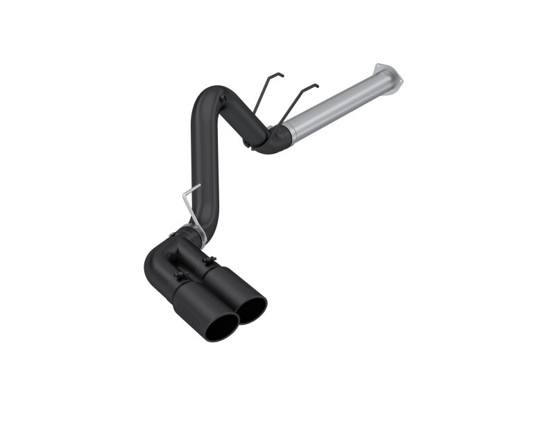 MBRP 17-24 Ford F250/350/450 6.4 L Filter Back Single Side Dual Exit Exhaust System BLK. DPF Back MBRP