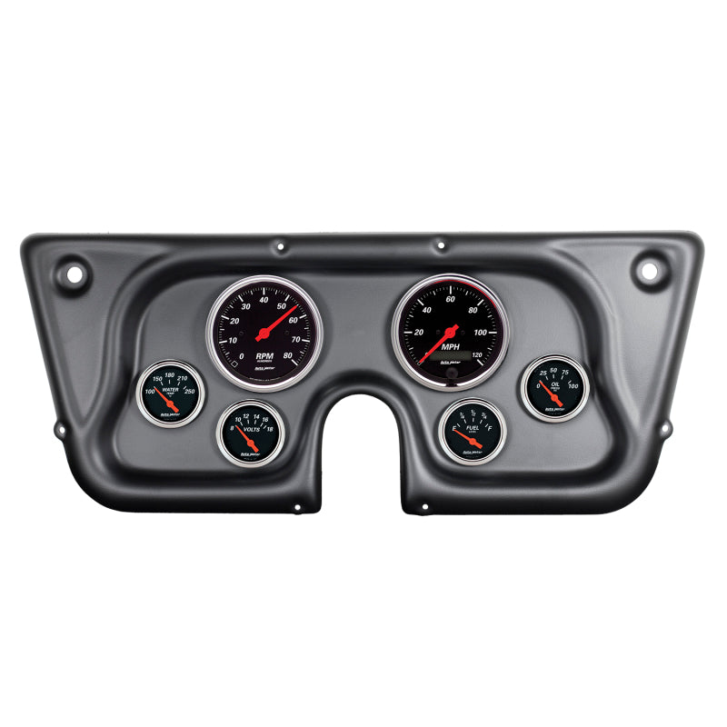 Autometer Designer Black 67-72 Chevy Truck C/K/K5/Suburban Dash Kit 6pc Tach/MPH/Fuel/Oil/WTMP/Volt Gauges AutoMeter