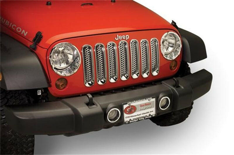 Putco 07-17 Jeep Wrangler - Fog Lamp Bezel - Will not Fit Sahara Edition Fog Lamp Overlays & Rings Fog Lights Putco