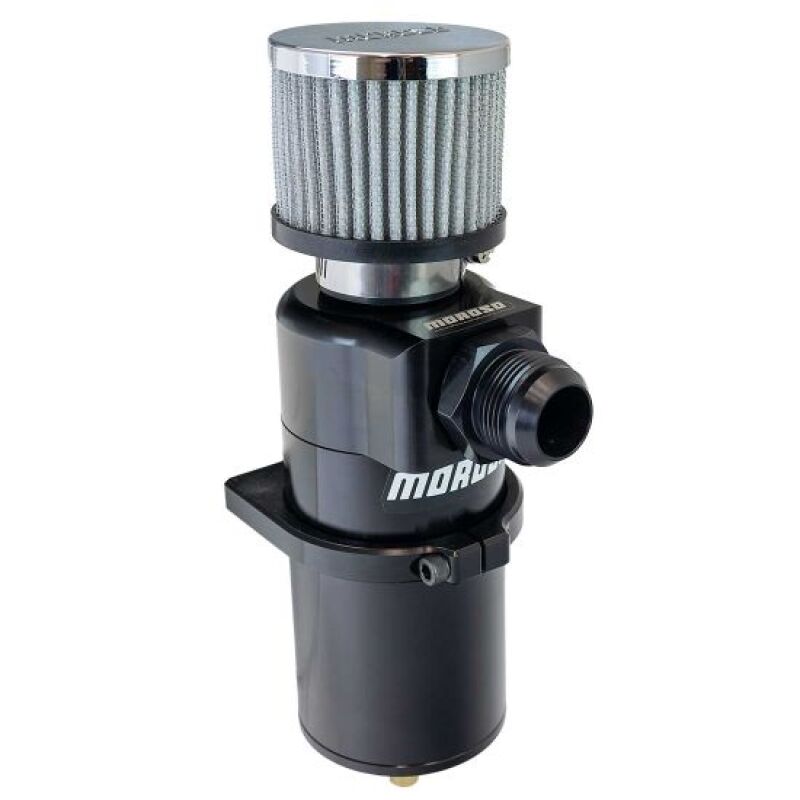Moroso Single Inlet Black -16AN Billet Breather Tank Catch Can Oil Catch Cans Moroso