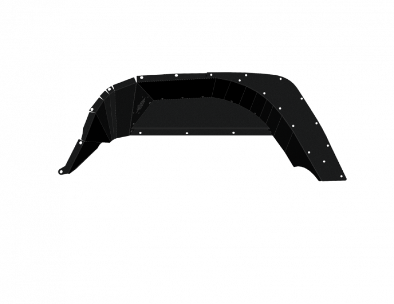 Road Armor 18-21 Jeep Gladiator JL Stealth Rear Fender Liner Body Armor - Black Steel Fenders Road Armor