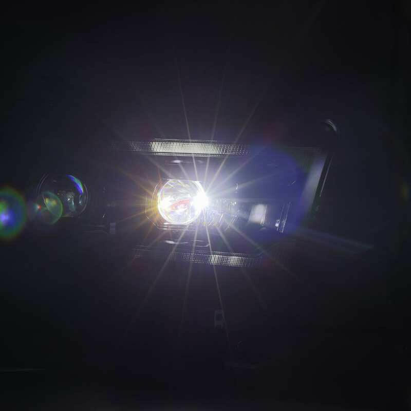 AlphaRex 19-21 Ram 2500 LUXX LED Proj Headlights Plank Style Alpha Blk w/Activ Light/Seq Signal/DRL Headlights AlphaRex