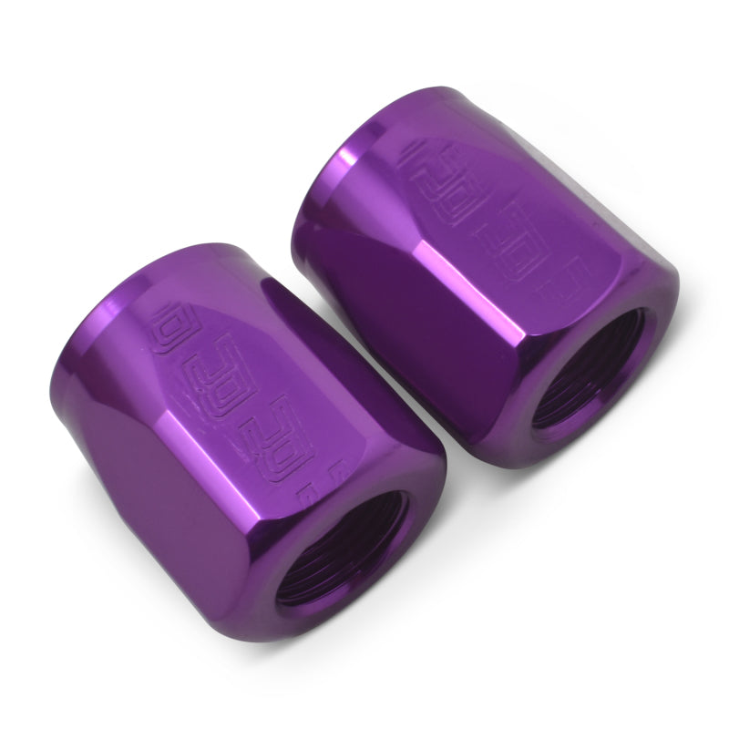 Russell Performance 2-Piece -8 AN Anodized Full Flow Swivel Hose End Sockets (Qty 2) - Purple Fittings Russell