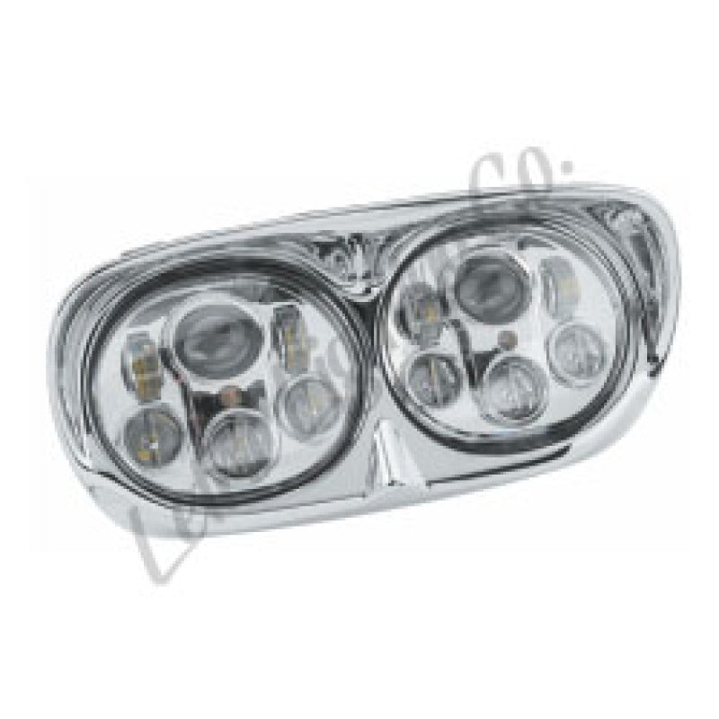 Letric Lighting LED Headlight Dual 5.75in Chrome Headlights Letric Lighting