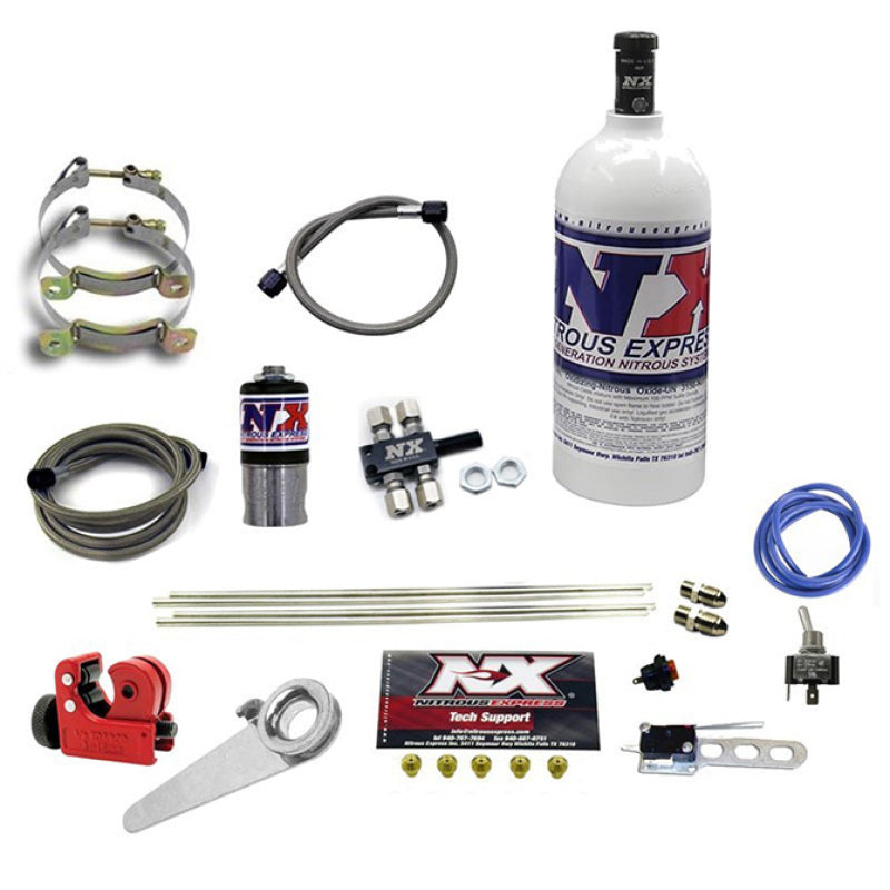Nitrous Express Motorcycle 4 Cyl Dry Nitrous Kit-1lb Bottle Nitrous Systems Nitrous Express