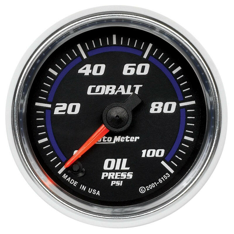 Autometer Cobalt 52mm 100 PSI Electric Oil Pressure Gauge Gauges AutoMeter