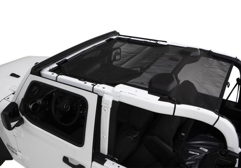 Rampage 2018-2019 Jeep Wrangler(JL) Sport 2-Door Mesh Shade Top - Black Soft Tops Rampage
