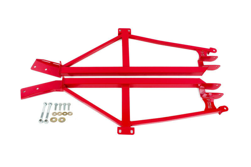 BMR 93-02 F-Body Non-Convertible Weld-On 4-Point Subframe Connectors - Red Chassis Bracing BMR Suspension