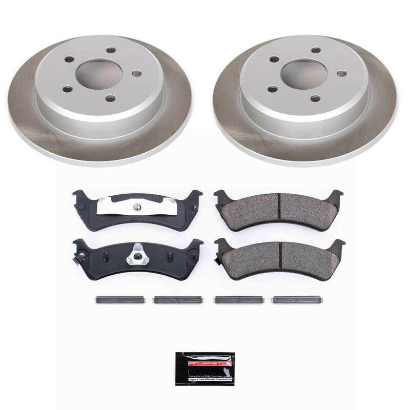 Power Stop 01-02 Ford Explorer Sport Rear Semi-Coated Rotor Kit Brake Kits - Performance Blank PowerStop