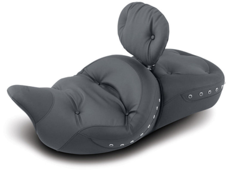 Mustang 08-21 Harley Electra Glide Std,Rd Glide,Rd King,Str Glide Touring 1PC Seat Blk Pearls- Black One-Piece Motorcycle Seats Mustang Motorcycle