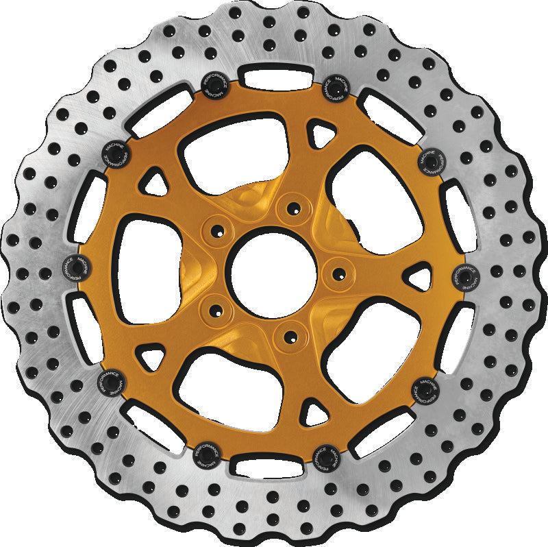 Performance Machine 13 X .20 Dominator Ff Rcelne - Polished Brake Rotors - Drilled Performance Machine