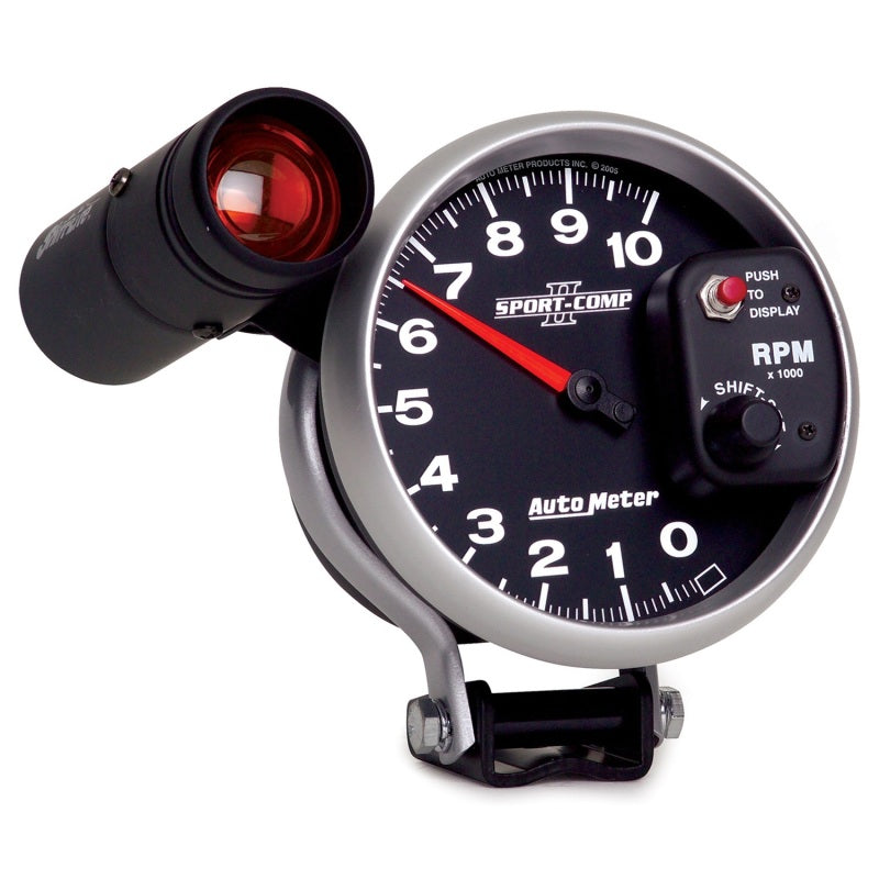 Autometer Sport-Comp II 5 inch 0-10000 RPM Pedestal Mount Tachometer Shift-Lite Gauges AutoMeter