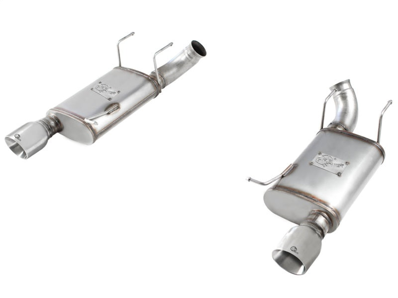 aFe MACHForce XP Exhaust 11-14 Ford Mustang GT V8-5.0L 3in. SS Axle-Back w/Polished Tips Axle Back aFe