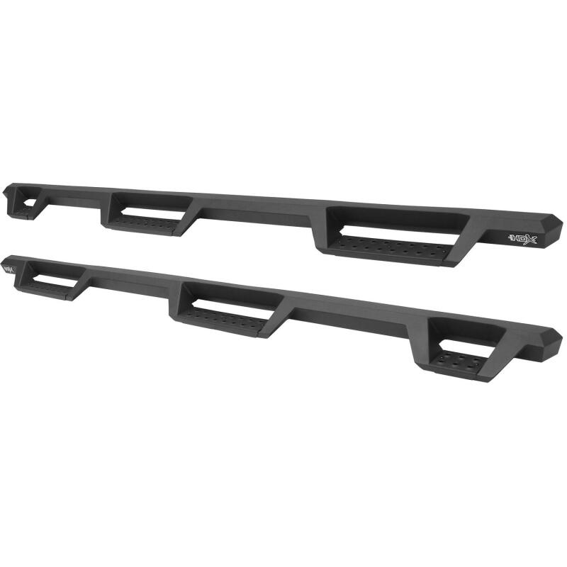 Westin 99-16 Ford F-250/350/450/550 CC (6.75ft Bed) HDX Drop Whl to Whl Nerf Step Bars - Text Blk Nerf Bars Westin