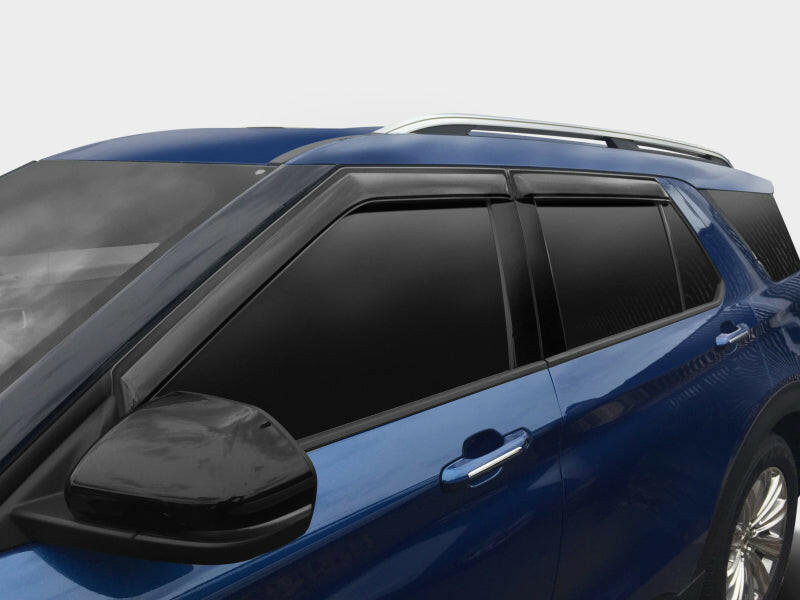 AVS 2020 Ford Explorer Ventvisor Outside Mount Window Deflectors 4pc - Smoke Wind Deflectors AVS