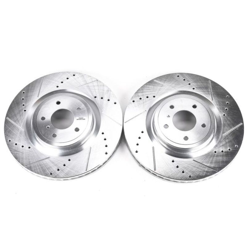 Power Stop 09-13 Infiniti FX50 Front Evolution Drilled & Slotted Rotors - Pair Brake Rotors - Slot & Drilled PowerStop