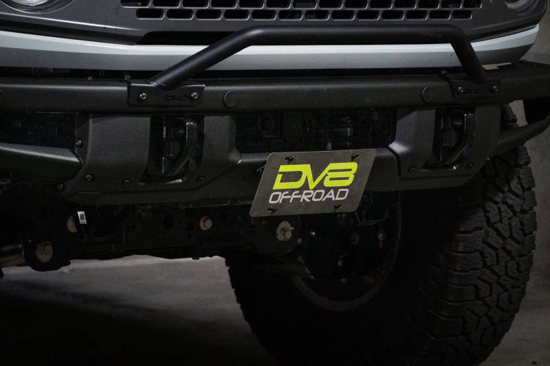 DV8 Offroad 21-22 Ford Bronco Factory Front Bumper Licence Relocation Bracket - Front License Plate Relocation DV8 Offroad