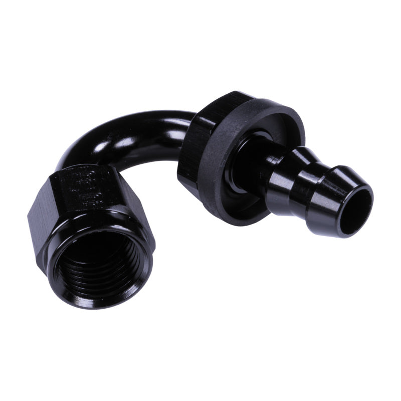 Russell 6AN Twist-Lok 150 Degree Hose End - Black Fittings Russell