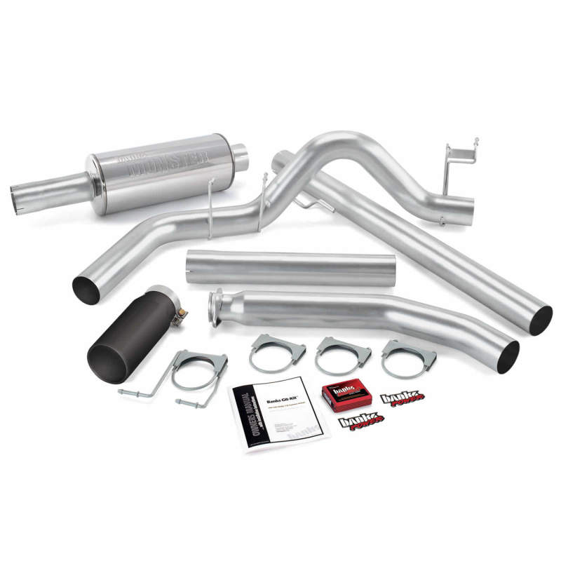 Banks Power 01 Dodge 5.9L Std Cab Git-Kit - SS Single Exhaust w/ Black Tip Performance Packages Banks Power