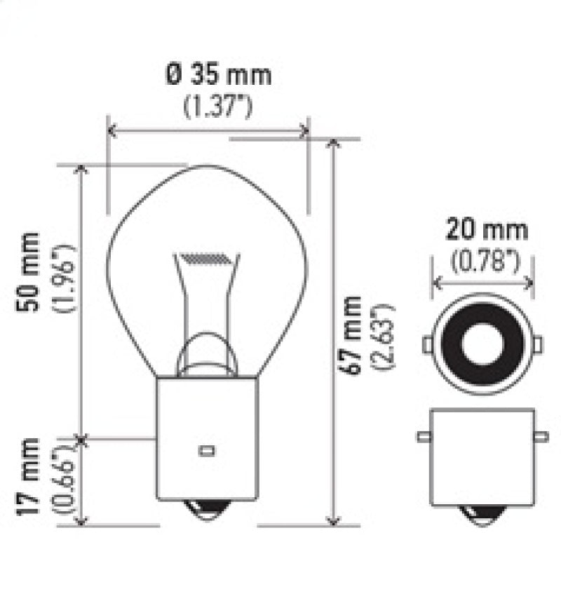 Hella Bulb 635 12V 35W Ba20S B11 F2 (MOQ 10) Bulbs Hella